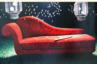 Leitón Tapicería en General sofa rojo